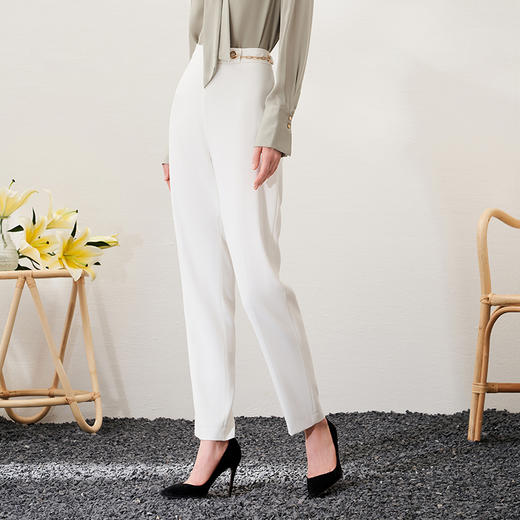 EITIE爱特爱春季新款通勤百搭高腰显瘦职业裤子6905601 商品图4