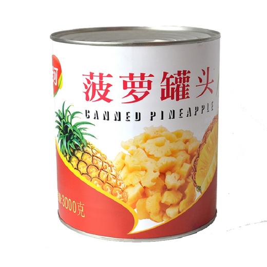 披萨水果罐头绿河的菠萝碎块3kg 商品图0