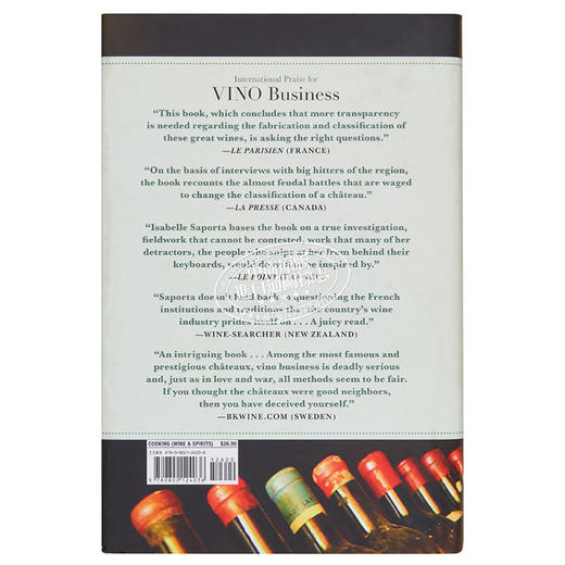 酒业：法国葡萄酒的多云世界 英文原版 Vino Business:The Cloudy World of French Wine Isabelle Saporta Grove Press 饮食 商品图1
