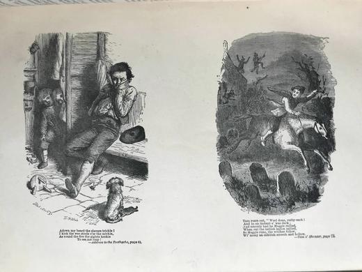 约19世纪后期 彭斯作品全集 约20幅木版画插图 漆布精装18开 商品图8
