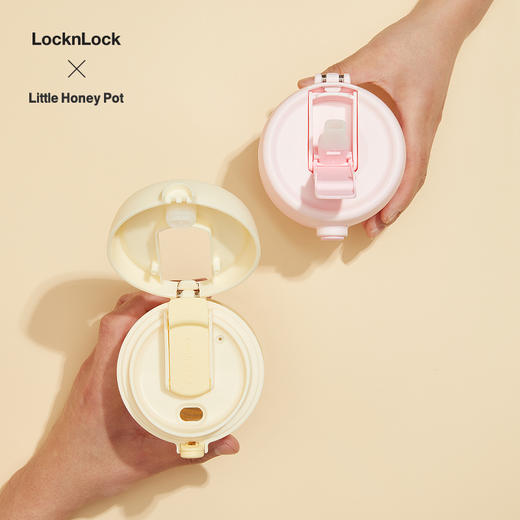 龚俊同款乐扣乐扣小蜜罐玻璃水杯带吸管女生咖啡牛奶杯子简约情侣 商品图6