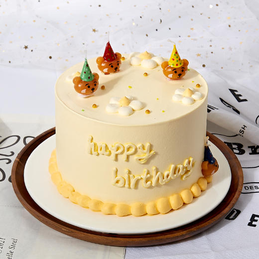 ins风小熊-纯粹如童话般美好-6寸加高【网红蛋糕】 商品图0