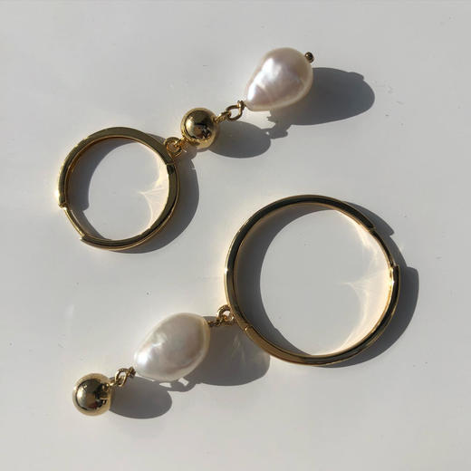 订购10周到｜CHARLOTTE LEBECK-Jena-珍珠 耳环（不对称）［丹麦设计师］ 商品图4