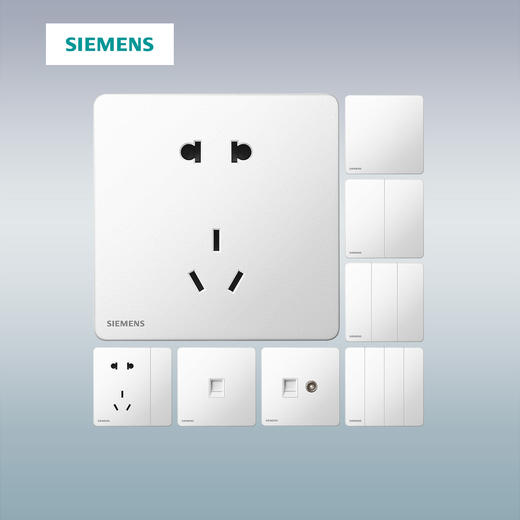 西门子开关插座睿宸白色一开五孔USB家用86型面板套餐 商品图4