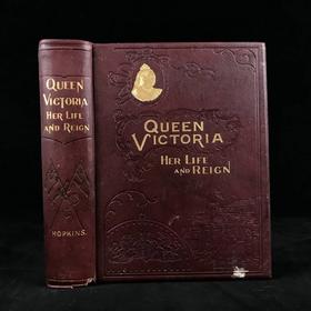 1896年 维多利亚女王：她的生平与统治 56幅插图 漆布精装16开