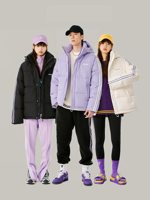 韩国潮牌nerdy21年超萌奶油色羽绒服长短款 商品图2