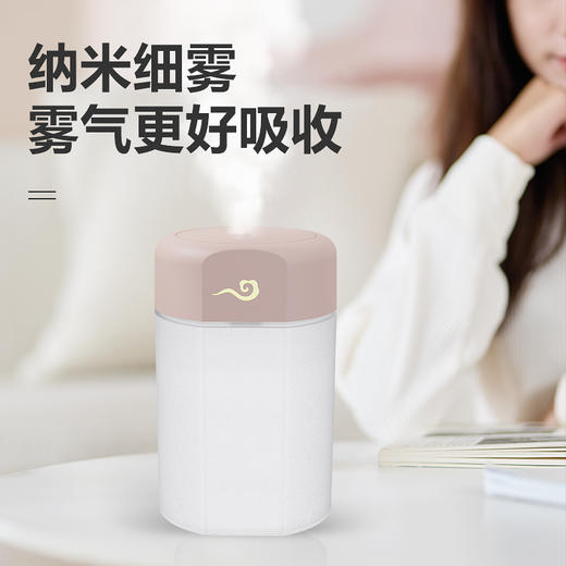 【静音加湿 暖灯温馨】新款加湿器静音家用卧室办公室桌面宿舍大喷雾大容量充电款礼品 商品图2