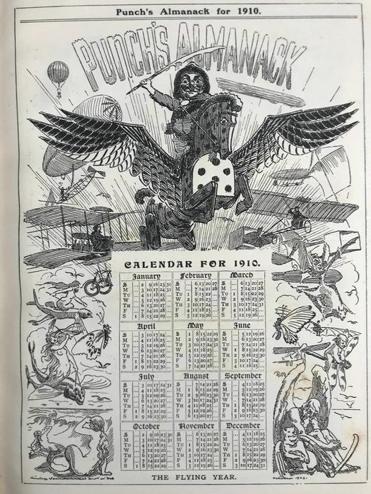 1910年1-6月 英国讽刺漫画杂志《笨拙》数百幅插图 漆布精装16开 商品图3