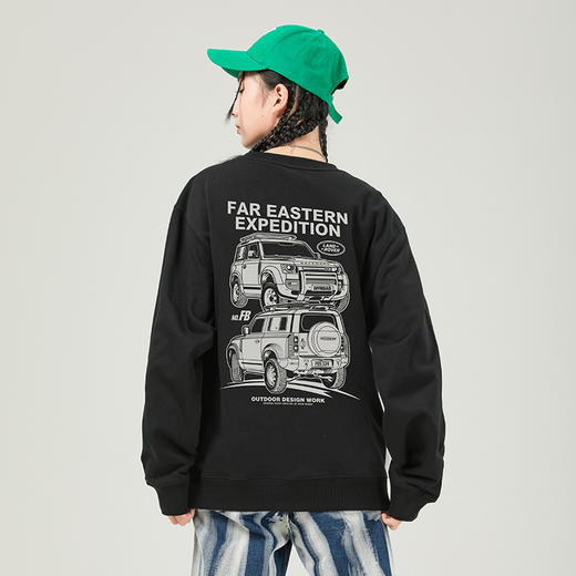 自由基地秋冬新款defender印花图案个性设计潮流越野毛圈圆领卫衣 NMT-1927 商品图1