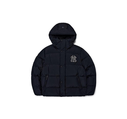 MLB 22秋冬新款男女NY刺绣印花休闲保暖连帽羽绒服 商品图2