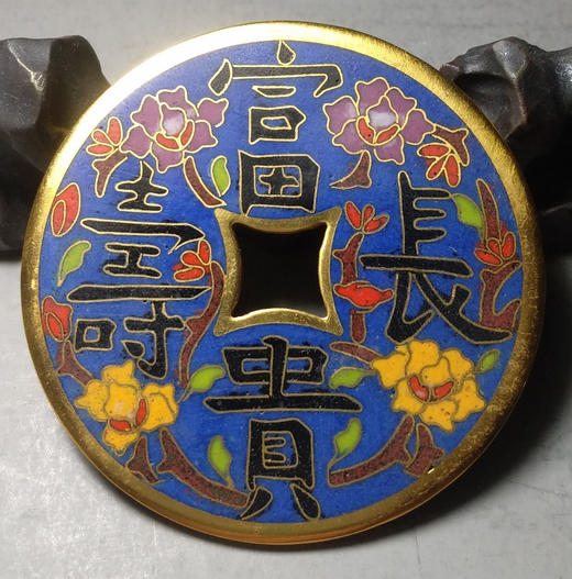 古泉书馆文创珐琅彩 富贵长寿 文房铜镇 F0005 商品图5