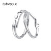 totwooX 情侣对戒S925银戒指送男女朋友礼物 情人节礼物 商品缩略图0