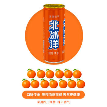 北冰洋桔汁橙汁汽水经典口味碳酸饮料330ml12整箱送礼礼品礼盒火锅聚餐 商品图0