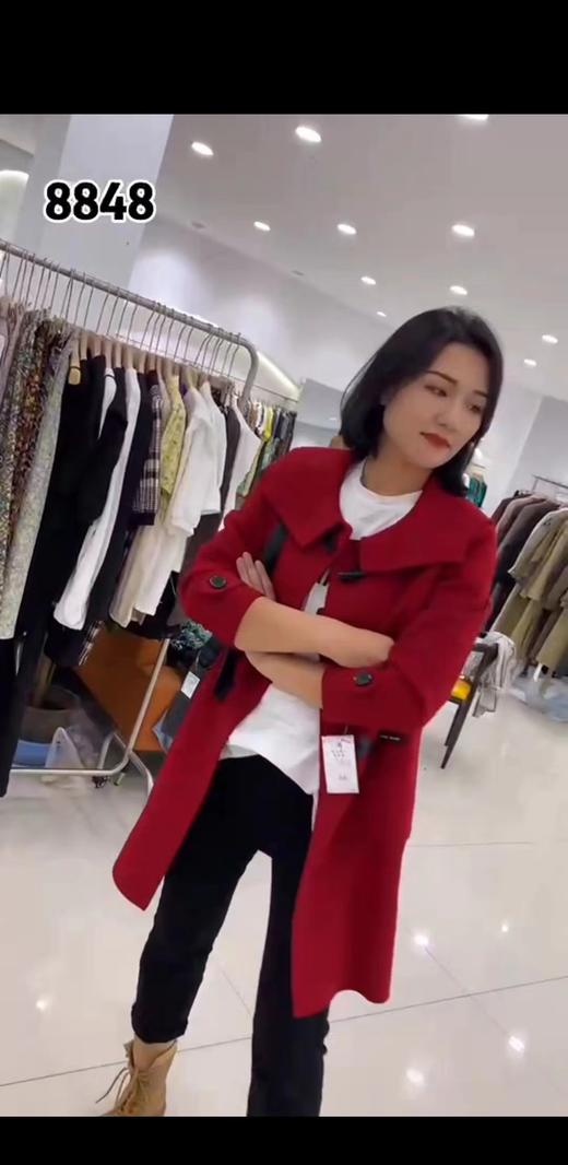 青年简约茗月格大衣05027578 商品图0