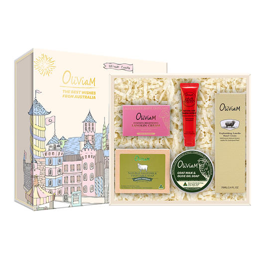 【中欧班列精选】澳洲 原装进口Oliviam/澳莉维亚白色梦幻小镇五件套套装 商品图1