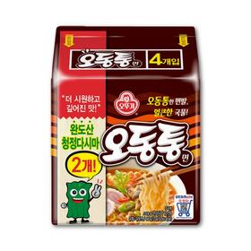 出口版【4连包】不倒翁 吴通通辣味乌冬面20g*4 