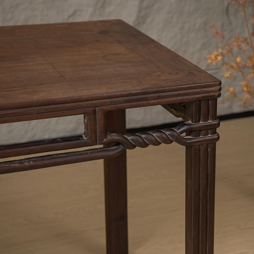 清 红木绳纹画桌 商品图3