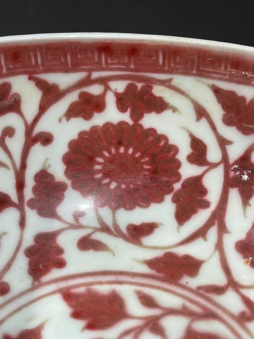 釉里红缠枝花卉纹大瓷碗，顺丰包邮 商品图1