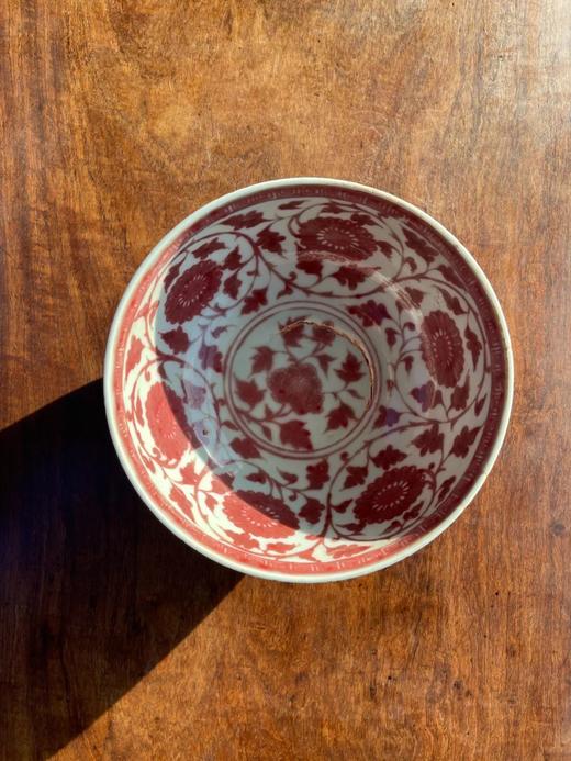 釉里红缠枝花卉纹大瓷碗，顺丰包邮 商品图2