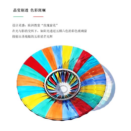 【高奢系列】 意大利威尼斯手工水晶 玫瑰钻石水晶高盘 意式匠心 光影艺术 商品图2