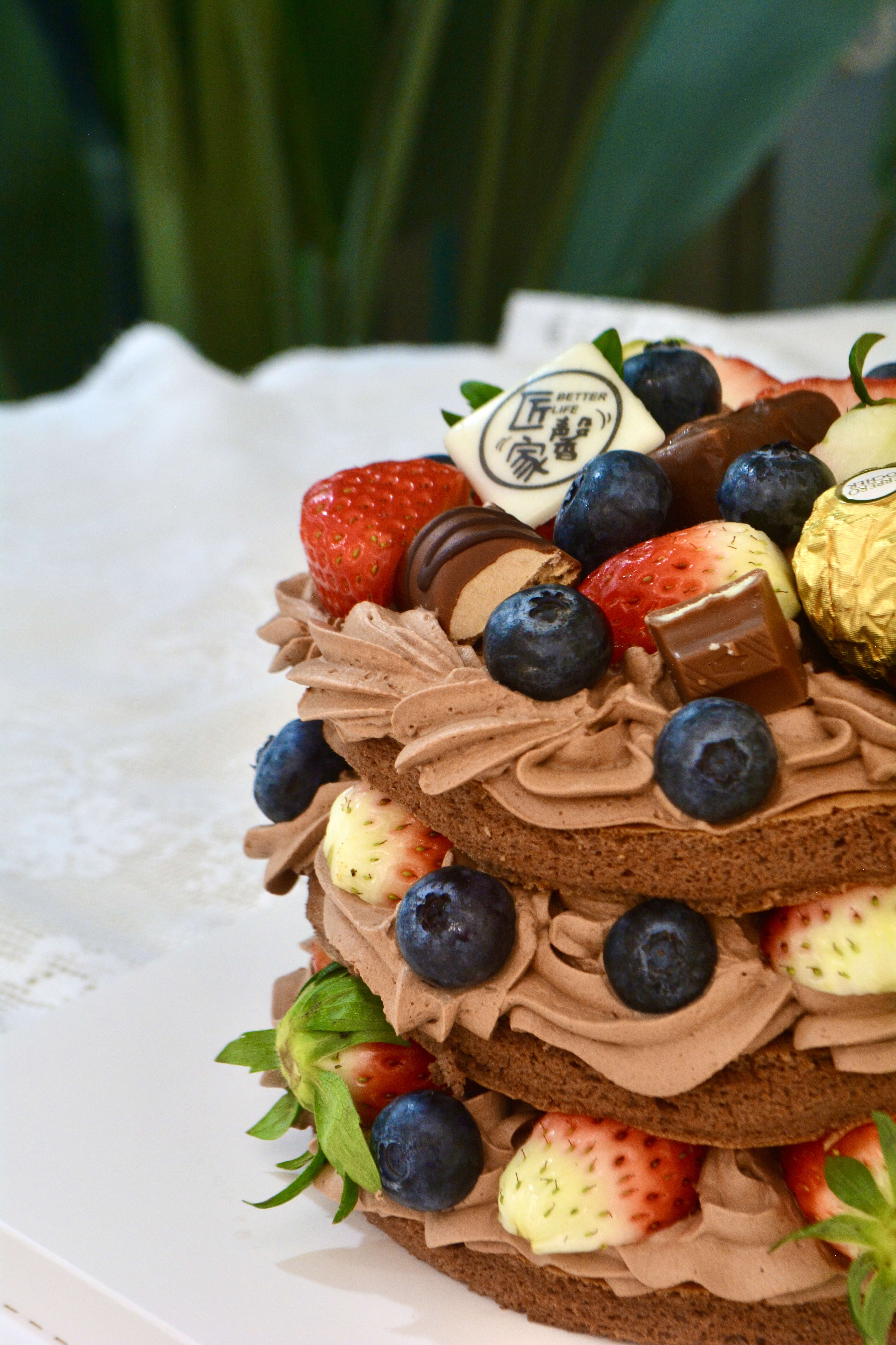 草莓巧克力裸蛋糕