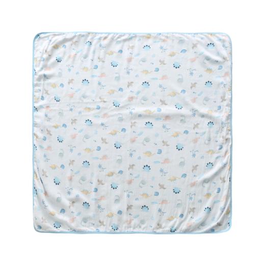 丽婴房-寝具类（常年）F2竹棉纱布单层包巾浅蓝90*90 商品图1