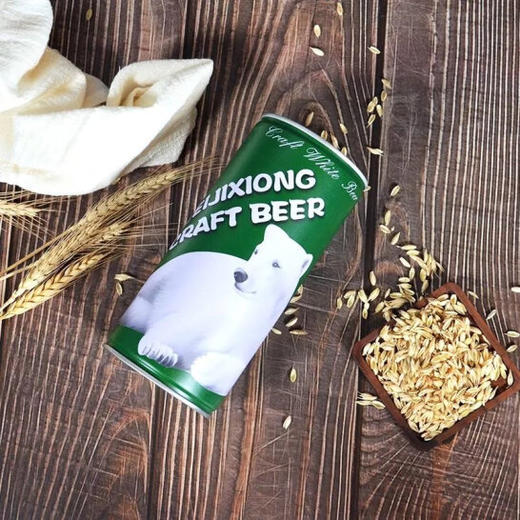 维极熊精酿原浆白啤酒1L 商品图2