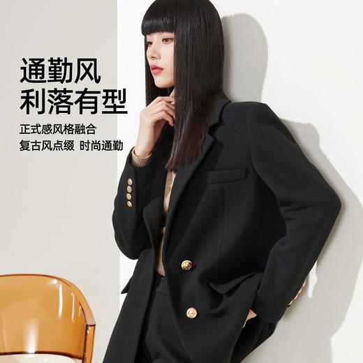 【亏本售！羊毛混纺-西装外套】逸阳复古通勤简约廓形西服外套8696 商品图4