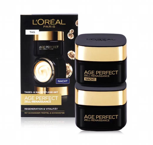 欧莱雅金致臻颜黑松露早晚面霜套装 商品图1