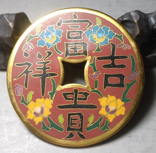 古泉书馆文创珐琅彩 富贵吉祥 文房铜镇 F0014 商品图3