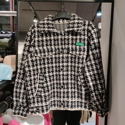 女黑白格毛衣6641 商品图1