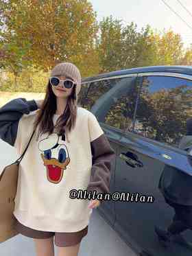 女圆领加绒卫衣9975