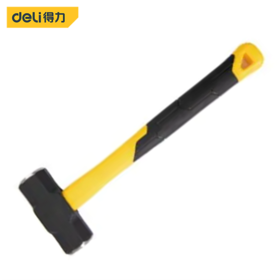 得力纤维柄八角锤(黄)