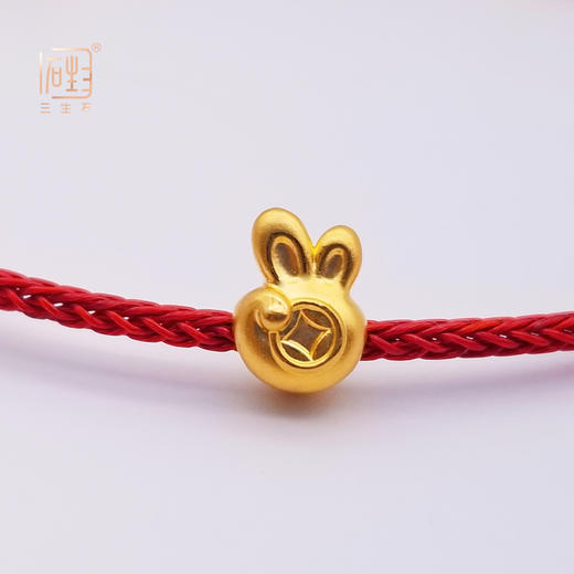 钱兔在握 足金红绳手链 商品图1