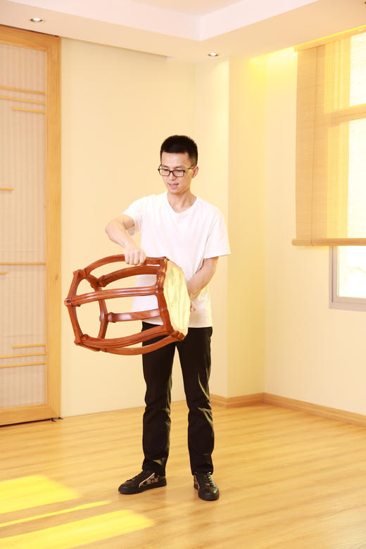 红桥红  家具严选  缅甸花梨（大果紫檀）  【48 石面 六足海棠 圆鼓凳】 商品图8