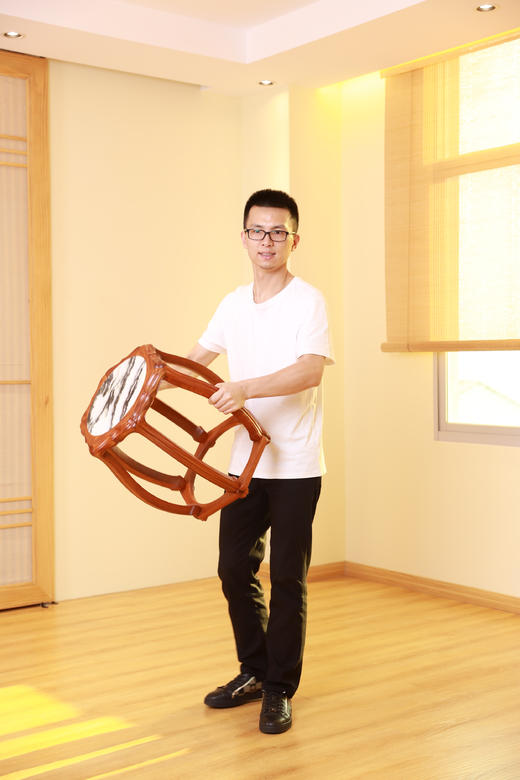 红桥红  家具严选  缅甸花梨（大果紫檀）  【48 石面 六足海棠 圆鼓凳】 商品图6