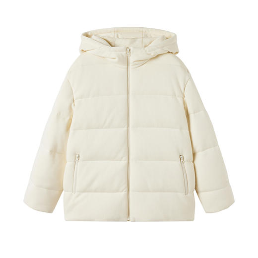 MAISON CECILE羊毛针织白鹅绒面包厚实戴帽羽绒服 商品图4