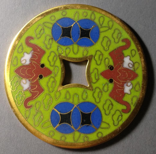 古泉书馆文创珐琅彩 富贵吉祥 文房铜镇 F0012 商品图2