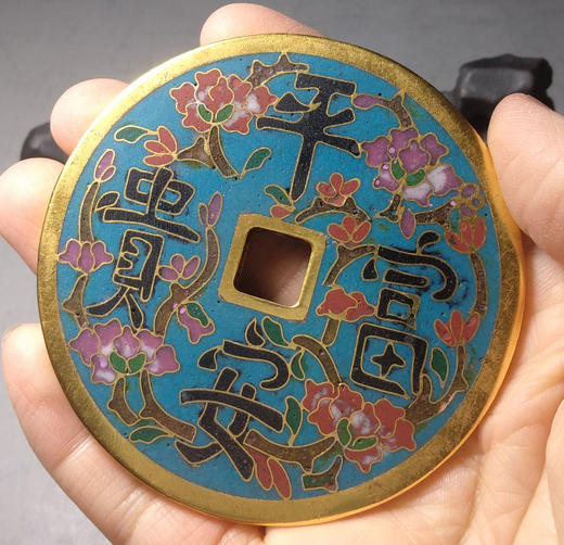 古泉书馆文创珐琅彩 平安富贵 文房铜镇 F0017 商品图7