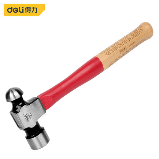 得力专业级木柄圆头锤(红) 商品图0