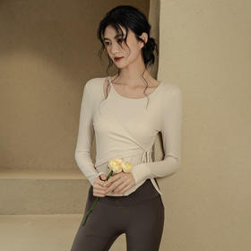 跃牌【禅语梵心系列】专业运动跑步健身时尚长袖开衫 无胸垫FX2068（不带胸垫）