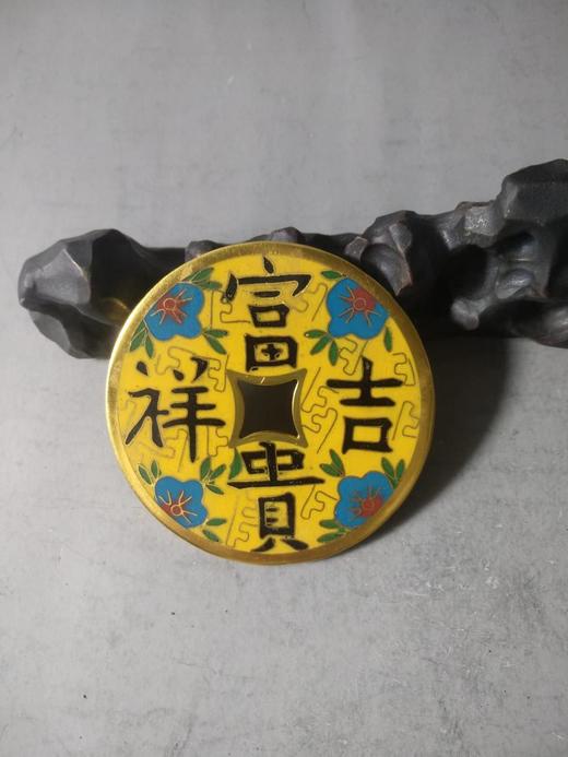 古泉书馆文创珐琅彩 富贵吉祥 文房铜镇 F0015 商品图2