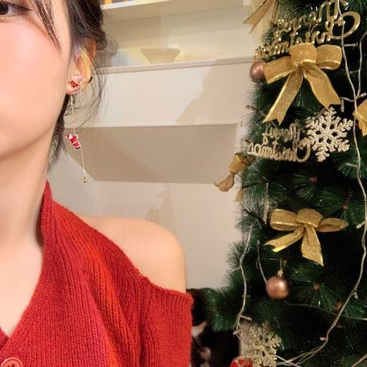 王炸返场圣诞节老人长款耳坠耳钉 少女小众设计独特耳环 商品图2