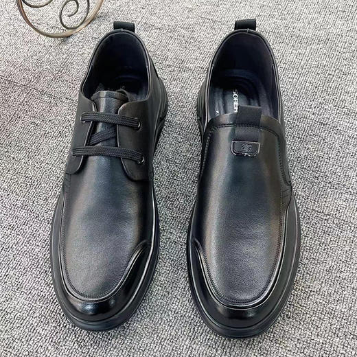 【新款DSE】大依优型大码皮鞋系带休闲皮鞋牛皮橡胶大底大号鞋子男士商务 商品图3