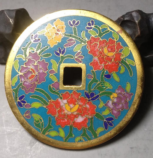 古泉书馆文创珐琅彩 富贵荣华 文房铜镇 F0019 商品图6