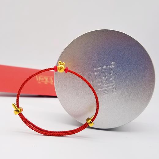 钱兔在握 足金红绳手链 商品图6