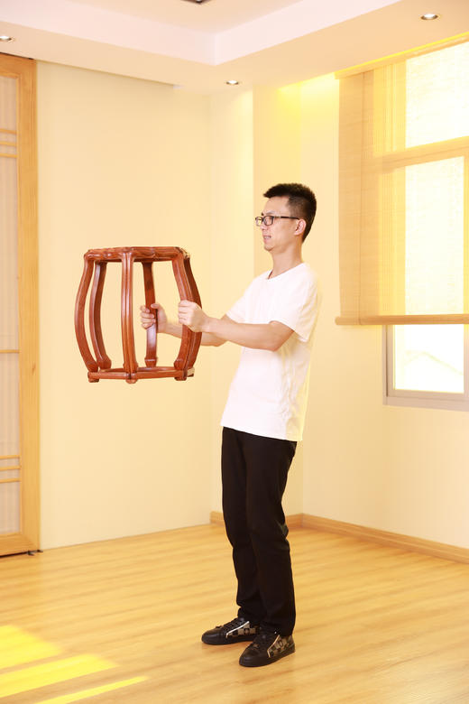 红桥红  家具严选  缅甸花梨（大果紫檀）  【48 石面 六足海棠 圆鼓凳】 商品图10