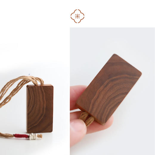 米马饰物 印度老料黑肉老山檀 收藏级无事牌all is well 商品图2