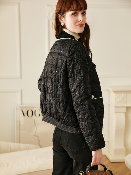 欧芮儿小香风羽绒服女冬季新款2023宽松显瘦时尚洋气白鸭绒短外套 商品图2