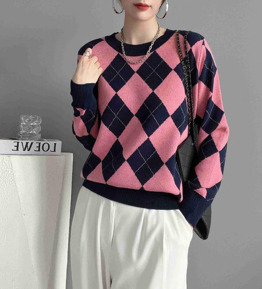 女方格毛衣3261 商品图0